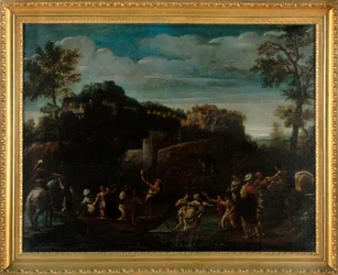 San Juan bautiza a los fieles